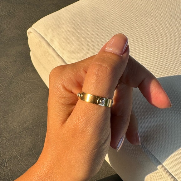 Shinola Gold and Diamond Rivet Ring - Picture 8 of 10